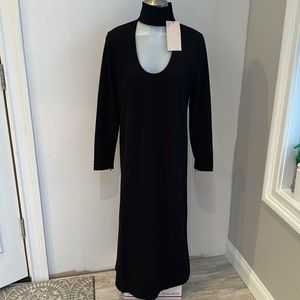 NEW 12‎ storeez cut out mock neck dress black